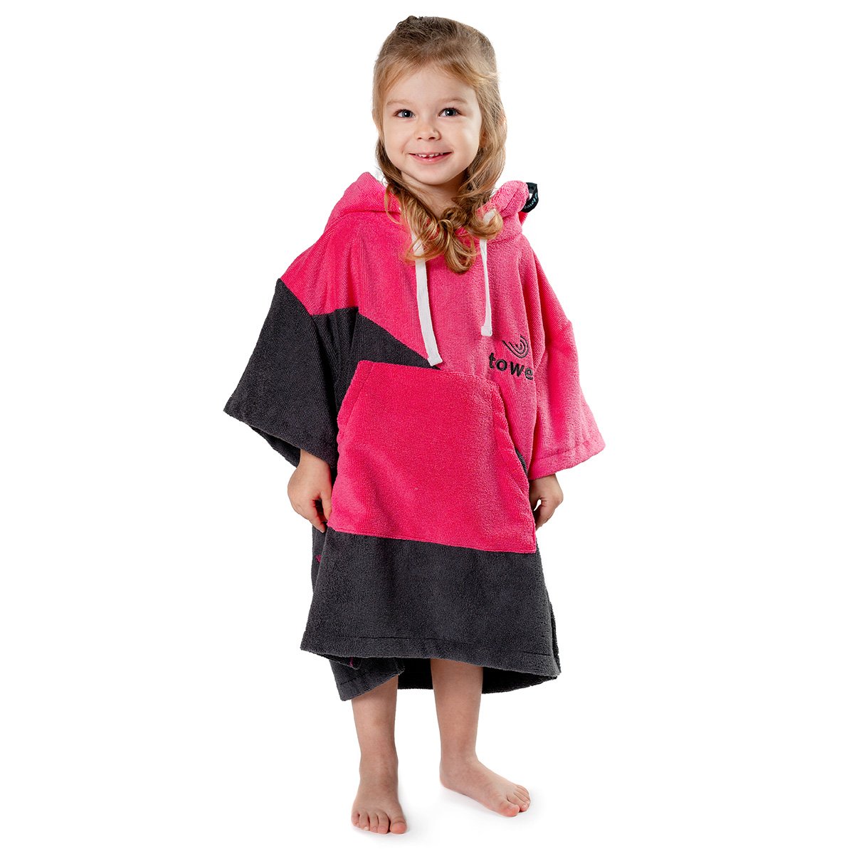 Baby surf poncho Double rosa, 50 x 60 cm