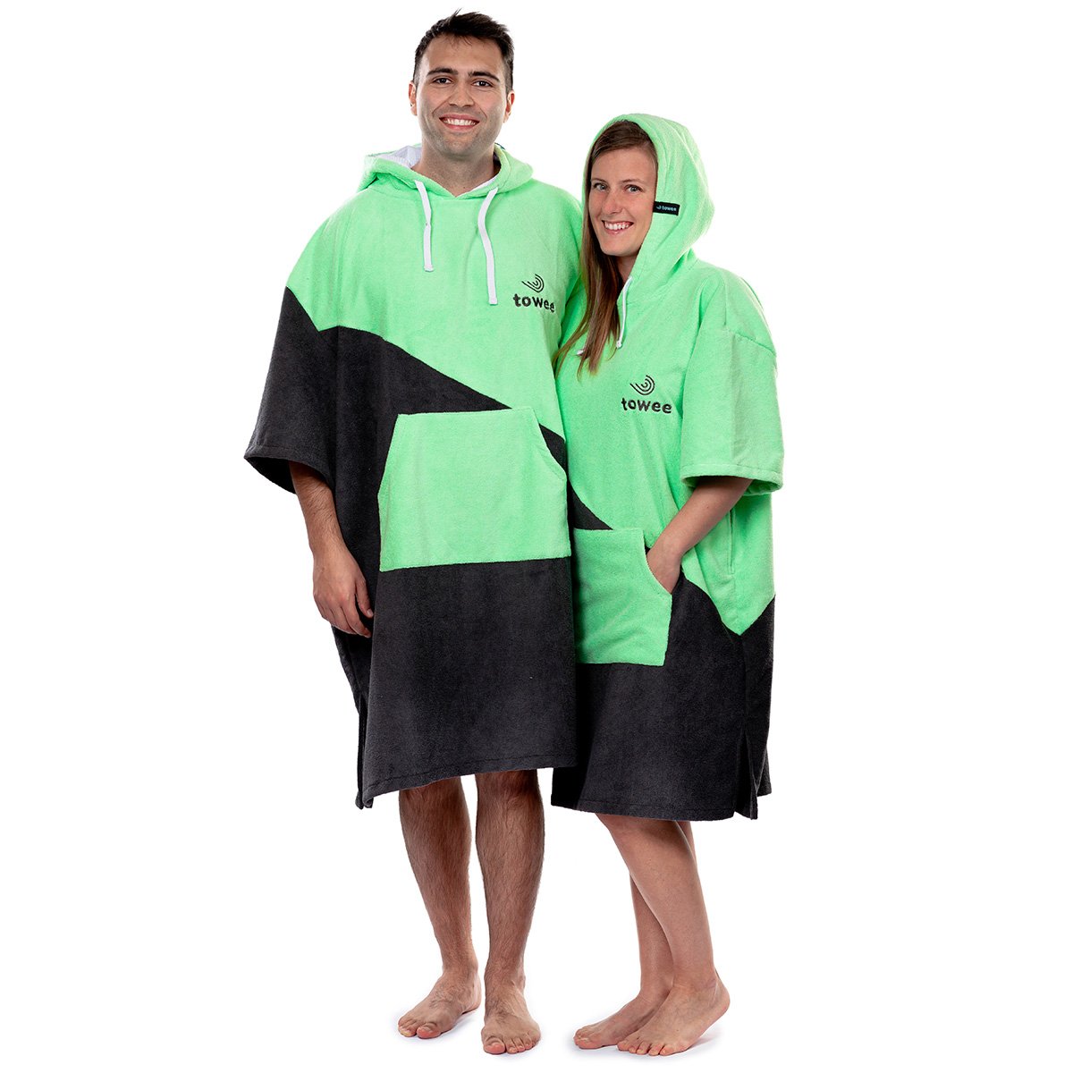 Surf Poncho Double verde, 80 x 115 cm